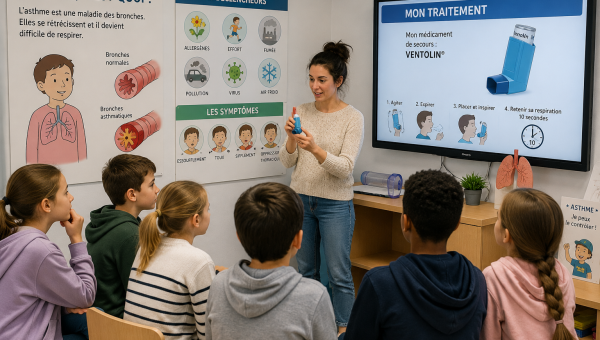  Une école de l'asthme pour apprendre aux parents et aux enfants à gérer la maladie 
